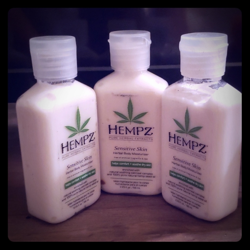 Hempz lotion senstive skin 3 pack travel size